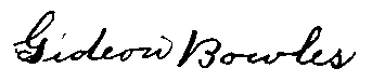 Gideon Bowles signature 