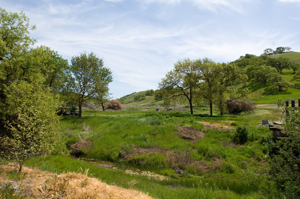 Photograph of the ranch location from the Highland Road.