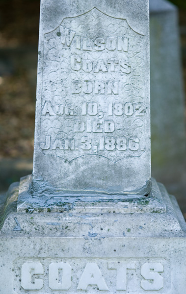 Wilson Coats Grave Wilson Coats grave