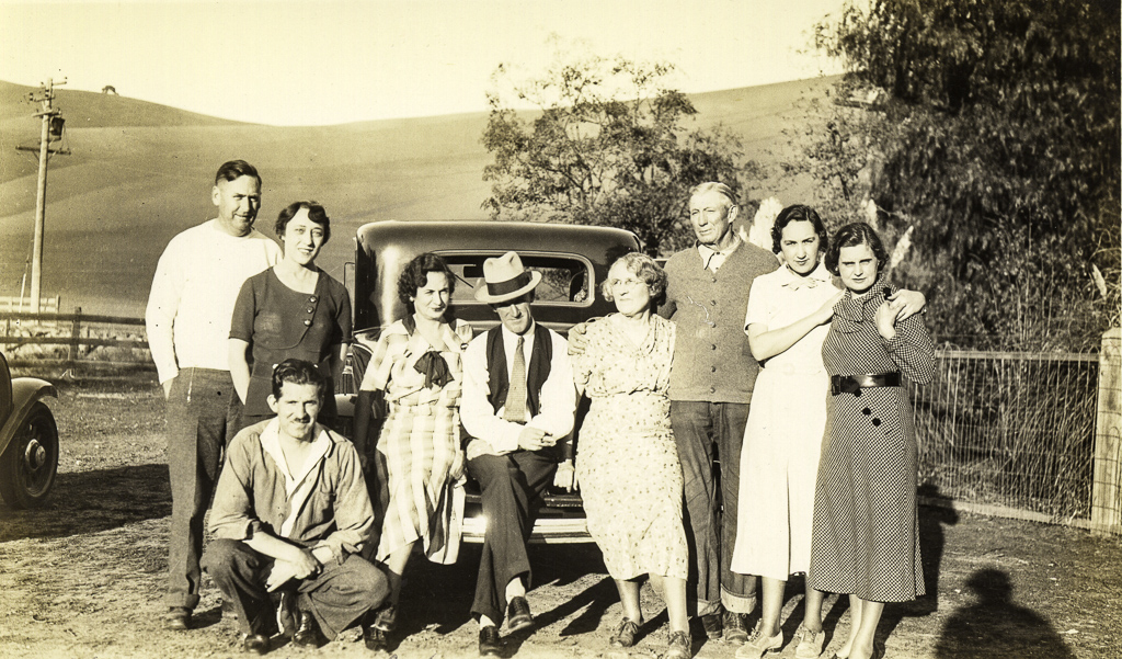 A Family Visit to the Ranch Photo of family members at the ranch.