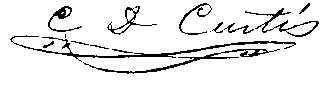 Charles Curtis' Signature Charles Curtis' signature