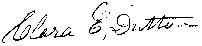Clara Dutton's Signature Clara Dutton's signature