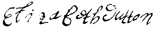 Elizabeth Dutton's signature