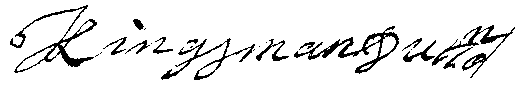 Kingsman Dutton's signature