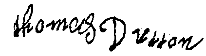 Thomas Dutton's Signature Thomas Dutton's signature