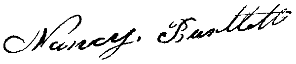 Signature of Nancy Bartlett