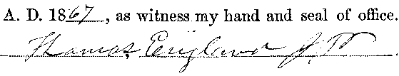 Signature of Thomas England