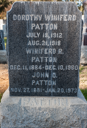 The gravestone for John, Winiferd, and Dorothy. Oak Hill Memorial Park, San Jose, California The gravestone for John, Winiferd, and Dorothy. Oak Hill Memorial Park, San Jose, California