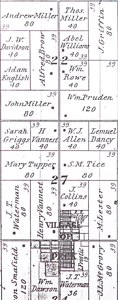 Excerpt from the 1894 Land and Plat Atlas for Elk Township, Sanilac County. Excerpt from the 1894 Land and Plat Atlas for Elk Township, Sanilac County.