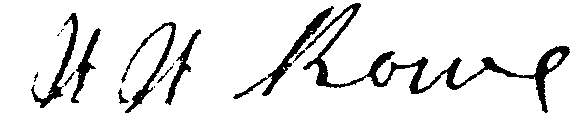 William Walter Rowe's signature William Walter Rowe's signature